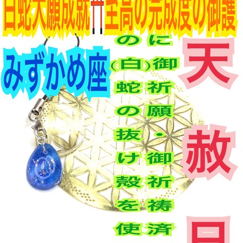 宇宙✨星座✨ チャーム✨ストラップ✨みずがめ座✨水瓶座✨宇宙銀行✨黄道十二星座✨白蛇の脱け殻✨金運✨財運✨恋愛✨仕事✨開運✨子宝✨白蛇の抜け殻✨メモリーオイル使用✨白蛇のお守り【天赦日ご祈祷済】明青紫