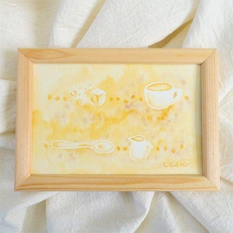 「コーヒーのリズム」水彩原画