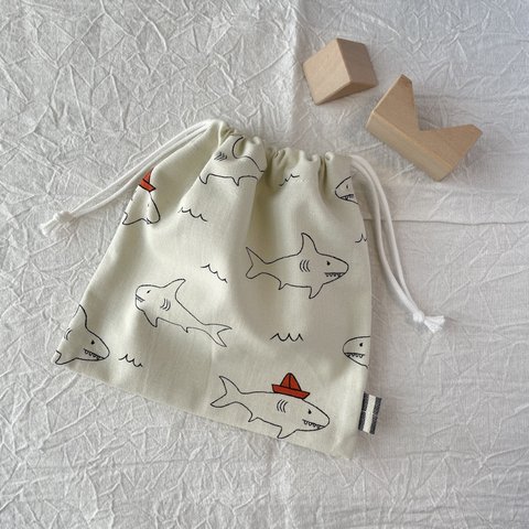 【入園入学】サメさんの巾着袋