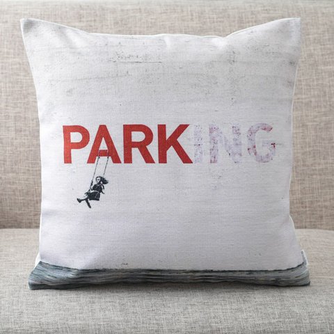 クッションカバー Banksy バンクシー PARKing jubileecushionba064