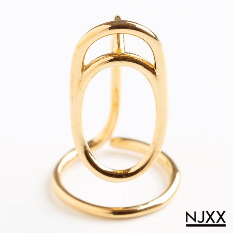 NJXX ネイルリング NAIL TYPE.1 / K18 ゴールドコーティング シルバー925 K18GP SV NAIL RING