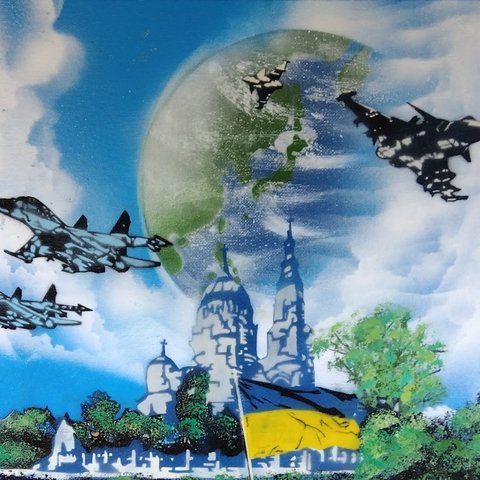 ウクライナ空軍のGripenとSU27・11×14in