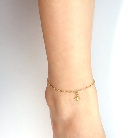 anklet/菱形チャーム