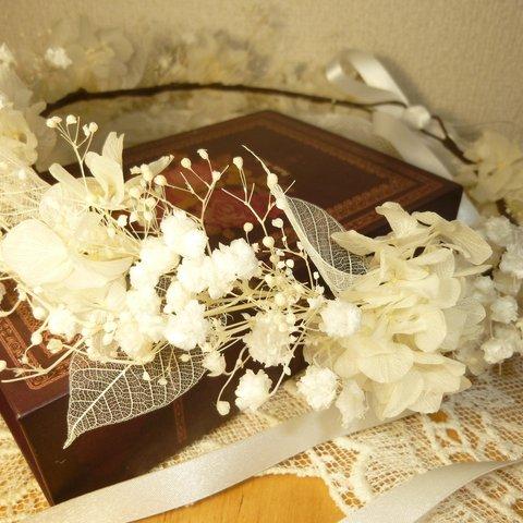 スケルトンリーフの花冠　（受注製作）