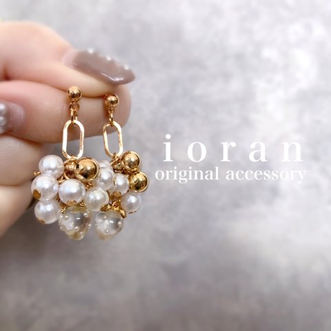 【残り1点】小さないちご♥︎ジャラジャラ✳︎ハンドメイドピアス イヤリング