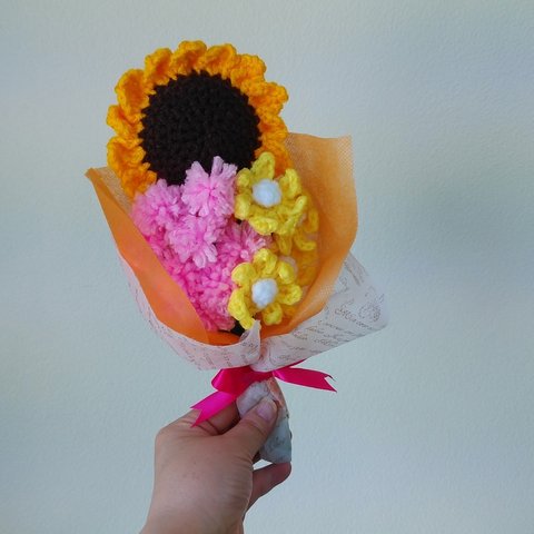 ☆かぐや☆枯れないお花ブーケ♪（6）あみぐるみ・ハンドメイド・