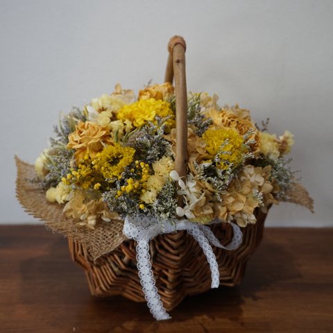 fairy dried basket arrangement