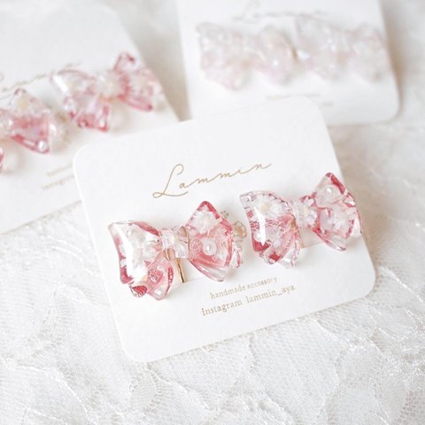 ♥受注販売♥ RIBBON pierce or earring