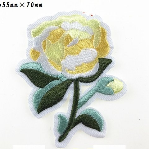 花 ワッペン 刺繍 キルト 2枚入