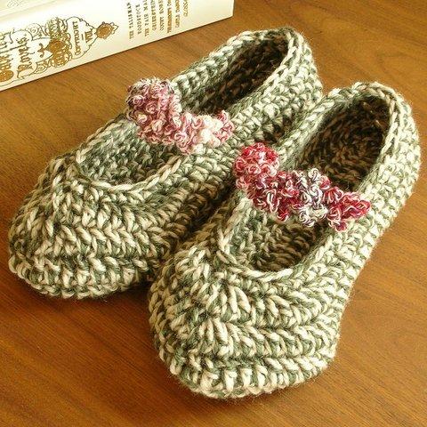 [SOLDOUT]Room shoes（カーキ×ベージュ）25～26㎝