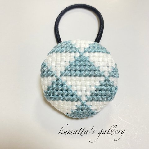 500円均一！和柄の刺繍ヘアゴム(フジヤマ)