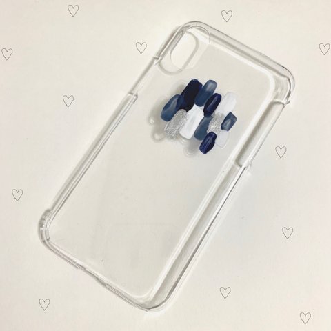 寒色 ポイント ペイントスマホケース 【送料無料】