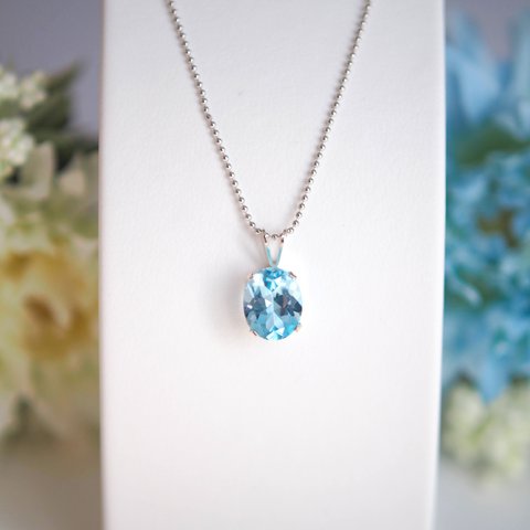 ブルートパーズ 3.4ct ペンダント Silver925【アクセサリー】