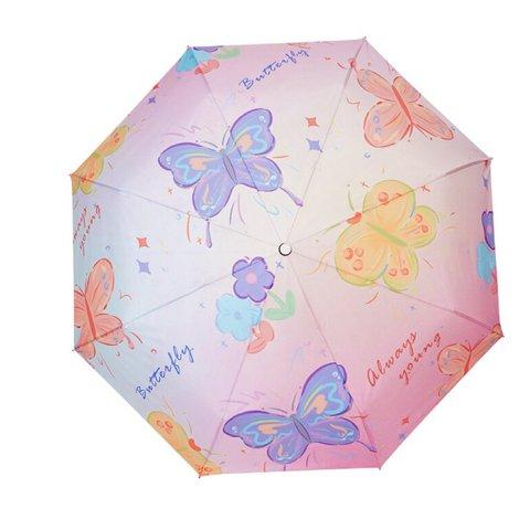 晴雨兼用傘 自動開閉傘 日差し対策 日傘 雨傘  紫外線対策 花柄 カラー 傘袋付き