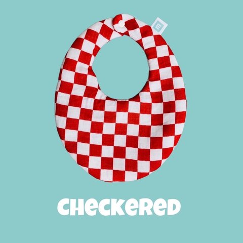 【Baby bib】CHECKRED