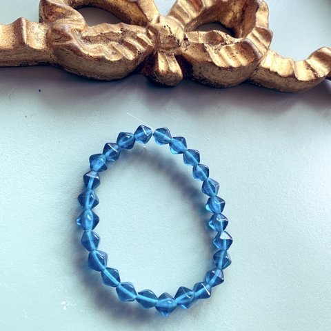 【1連25コセット】JIRI＊IVANA#czech beads#チェコビーズ　bicone6㍉ marine blue