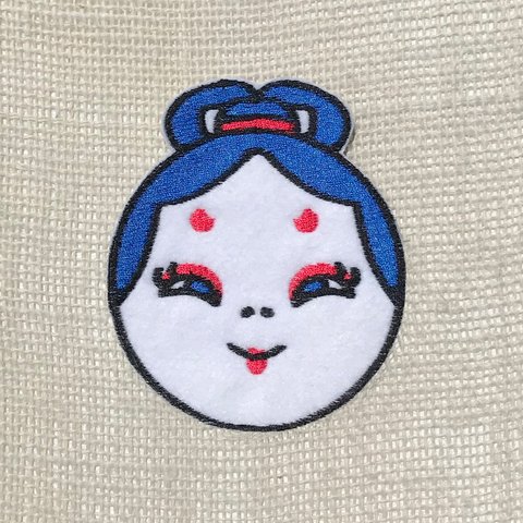 乙女ちゃんフェルト刺繍パッチ