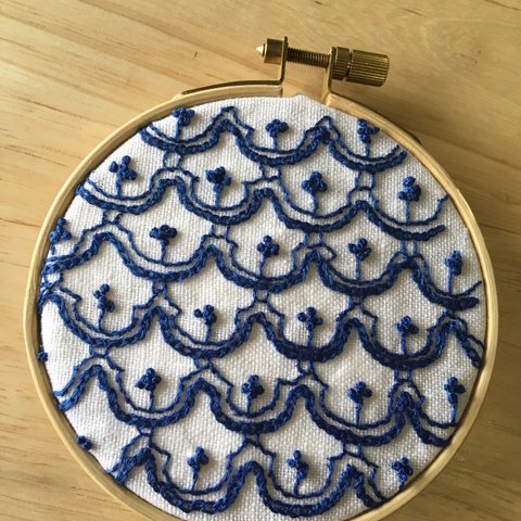 《刺繍キット》blue &white