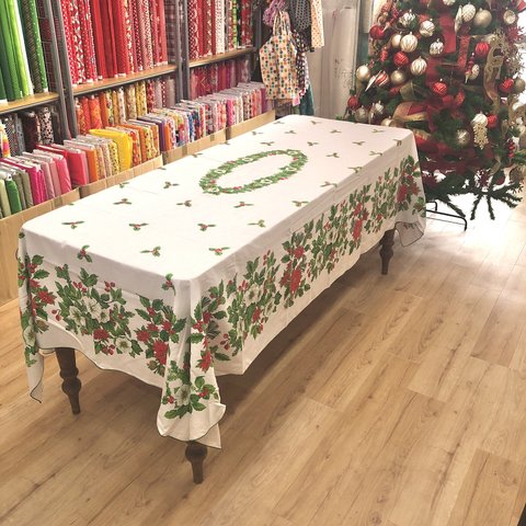 【ヴィンテージ】　クリスマステーブルクロス　200cm×150cm