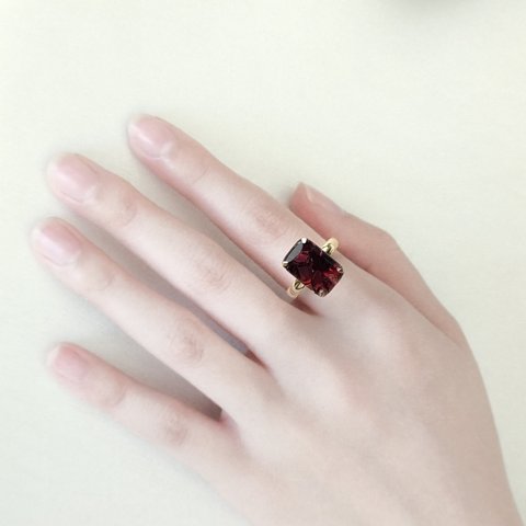 gemstone jewelry ガーネットのリング