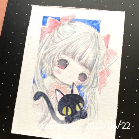 原画・黒猫とアメル
