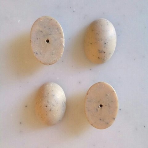 Vintage Cookie Cream Oval Cabochons 《2711X》