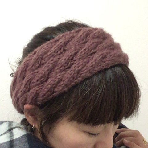 モヘアのふわふわターバン