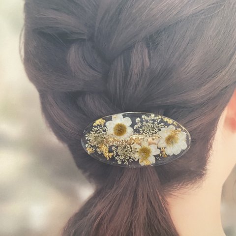 花かんざしのヘアクリップ