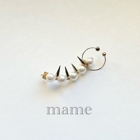 toge pearl earrings（small　とげパールピアス【小】