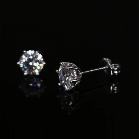 【モアサナイト1.0ct 1カラット ピアス(両耳用)】 ファッション 普段使ピアス 人気デザイン イアリング