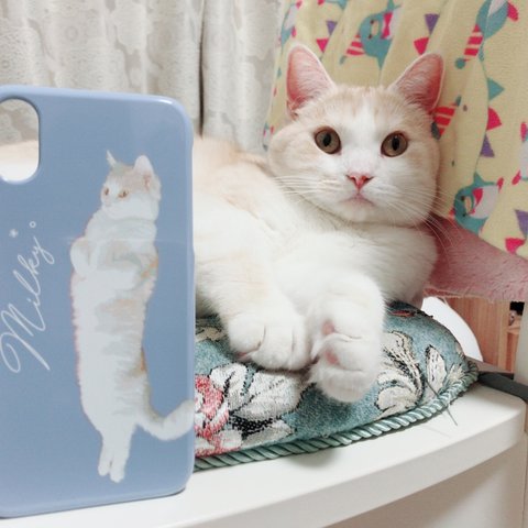 うちの子スマホケース <びよーん >│犬 猫 iPhone