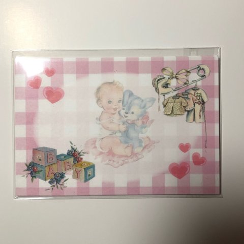 再販☆ デザインメモ♡レトロBaby♡バラ20枚セット  320 