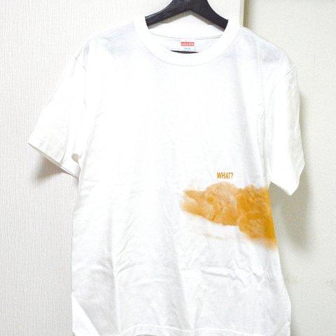 寝転がり猫Tシャツ・ホワイトMサイズ