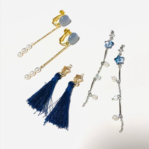 Blue stone ear accessory