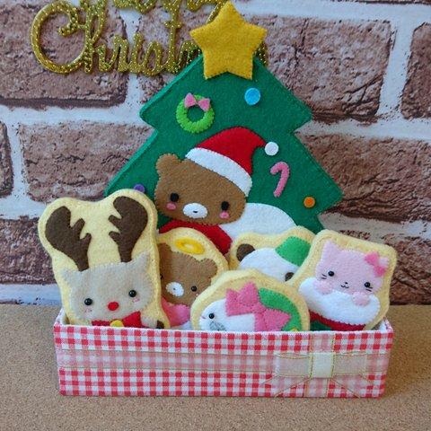 アイシングクッキーIN クリスマスツリーBOX フェルトままごと