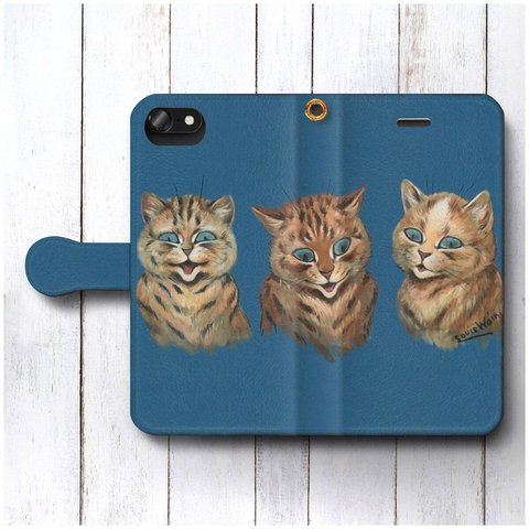 【ルイス ウェイン 猫 イラスト】 スマホケース手帳型 全機種対応 絵画 iPhone12 SE XR Pro 耐衝撃