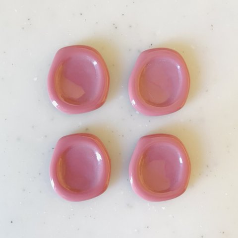 Dusty Pink Distorted Oval Cabochons