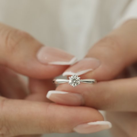 天然ダイヤモンドリング0.3ct　k18