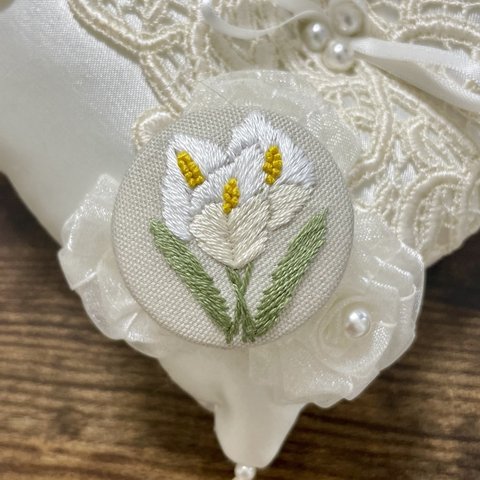 刺繍ブローチorヘアゴム✳︎カラー