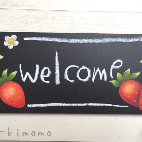 いちごのwelcomeボード