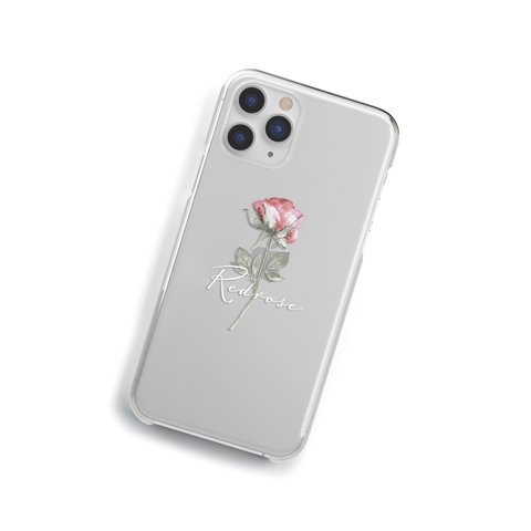 Red Rose　赤いバラ クリアケース iPhoneケース スマホケース　iPhone13