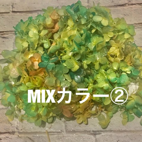 キラキラMIXカラーアジサイ②アレンジ加工小分け❣️ハーバリウム花材プリザーブドフラワー