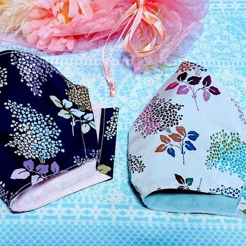 大人用 M(2枚)「リバティプリント」内布【抗菌ウイルス臭花粉カビ対応ガーゼ】を用いたハンドメイド マスク