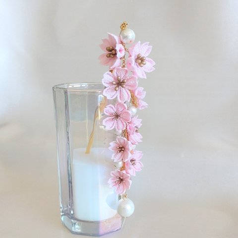 つまみ細工のかんざし【桜】