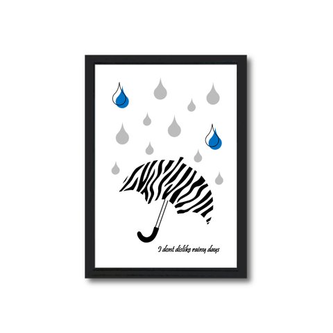 ポスター【Rainy days（zebra）】