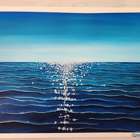 海　絵　風景画　アート　アクリル画　インテリア