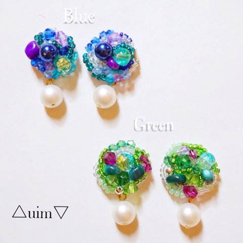 Flower Gardenピアス(Green)