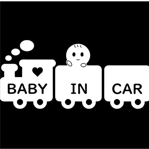 baby in car 電車　ステッカー　車　窓　スマホケース