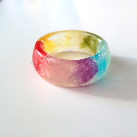 レインボー　な　ゆびわ🌈リング