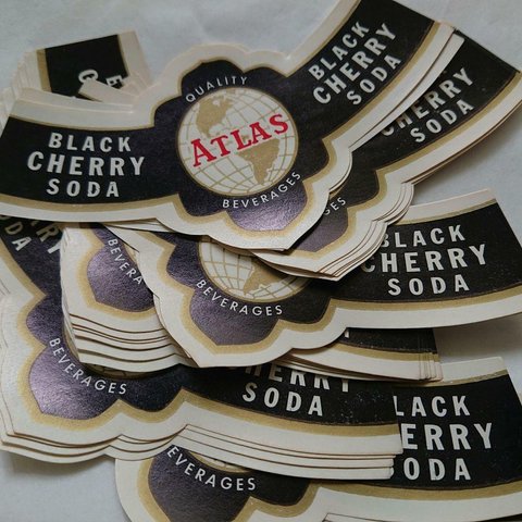 ヴィンテージラベル ATLAS 30枚 BLACK CHERRY SODA